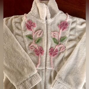 True Vintage Grannycore Zip-front Housecoat Robe Mid-calf Cozy Grandma Core